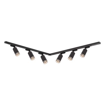 Спот за шинна система PIPE 6xGU10/10W/230V, черен
