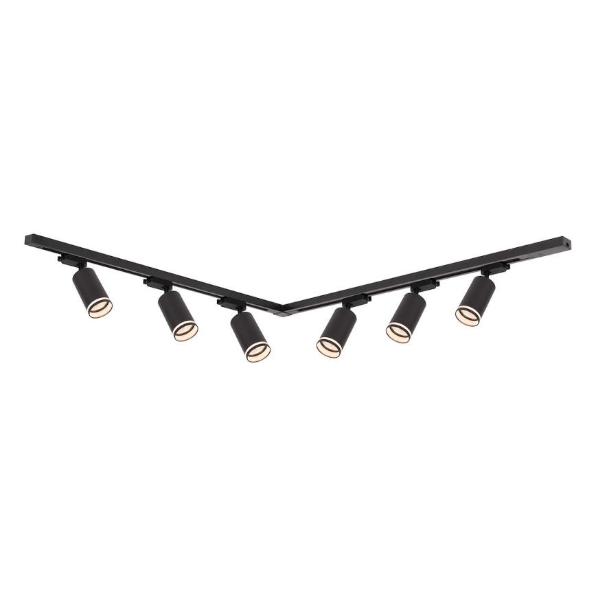 Спот за шинна система PIPE 6xGU10/10W/230V, черен