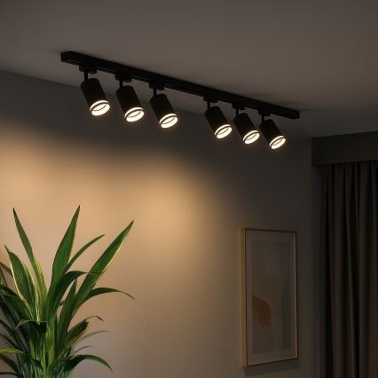 Спот за шинна система PIPE 6xGU10/10W/230V, черен