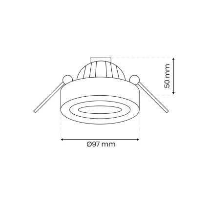 Спот за вграждане NUSA 1xGU5,3/MR16/50W/12V кръгла черен