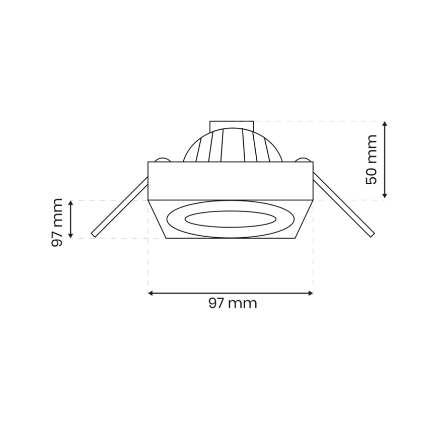 Спот за вграждане NUSA 1xGU5,3/MR16/50W/12V ъглов черен