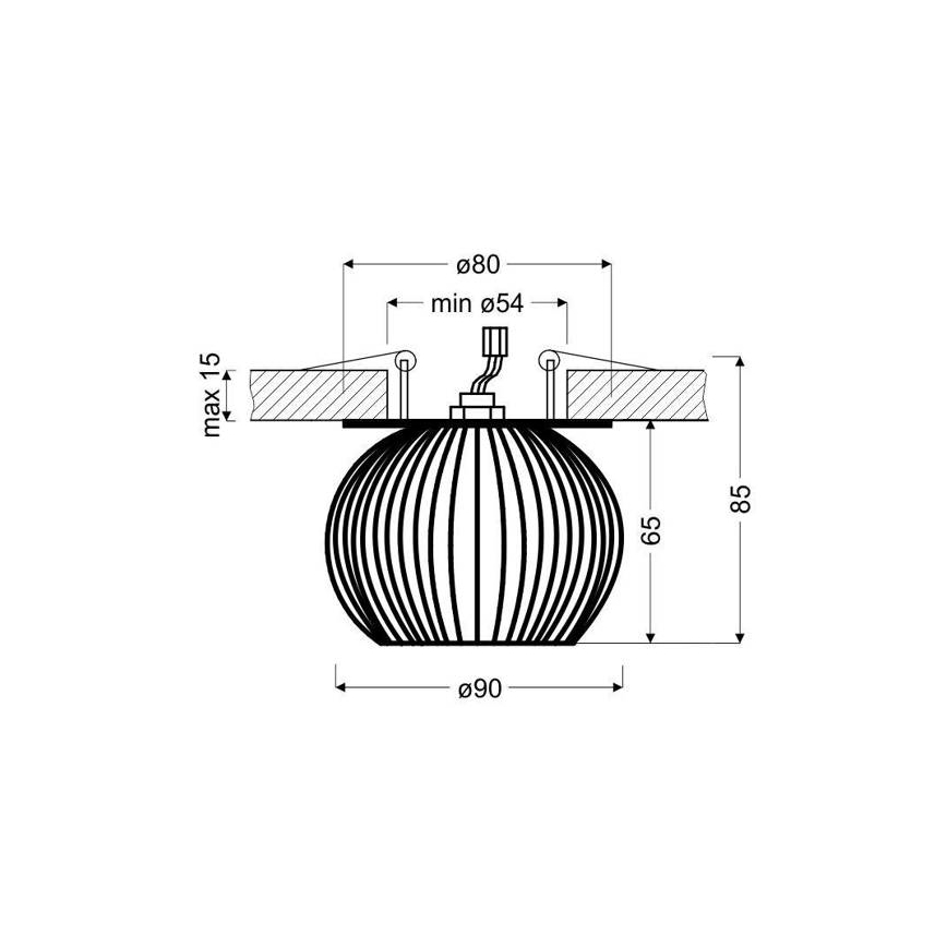 Спот за вграждане SK 93 1xG9/40W/230V бял