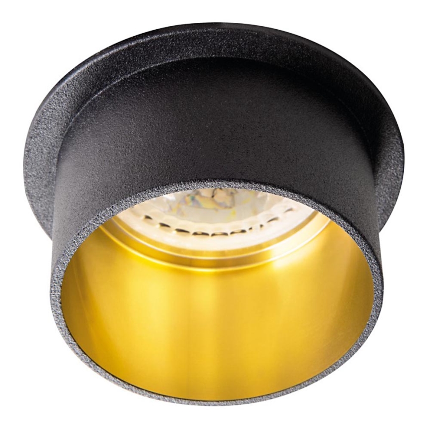 Спот за вграждане SPAG GU10/35W черен/златист