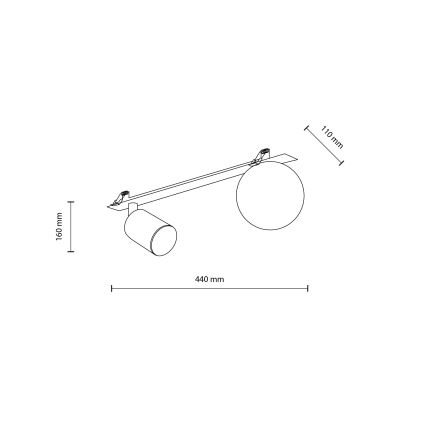 Спот за вграждане VOX 1xG9/8W/230V + 1xGU10/10W черен