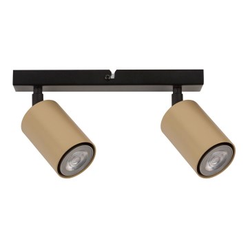 Спот ZOOM 2xGU10/25W/230V черен/златист