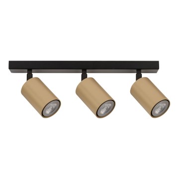 Спот ZOOM 3xGU10/25W/230V черен/златист