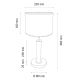 Настолна лампа BENITA 1xE27/60W/230V 48 см бял/дъб – FSC сертифицирано