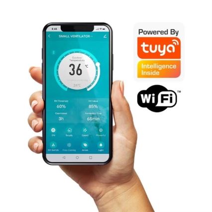 Стаен рекуператор 12W Wi-Fi Tuya + дистанционно управление