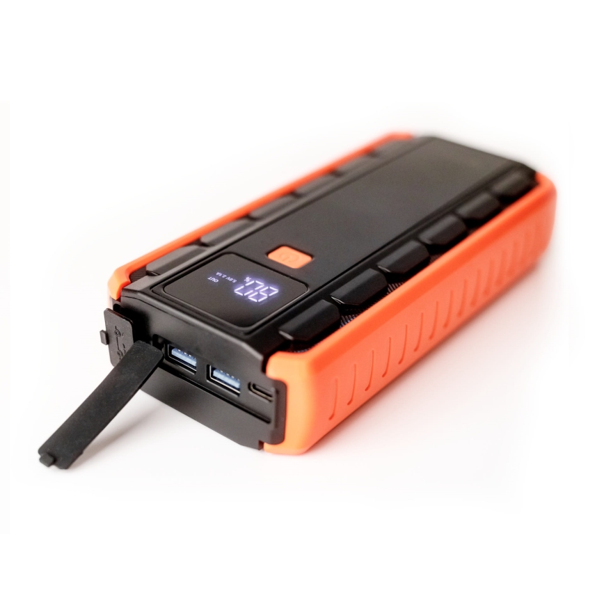 Стартерен комплект за автомобил 1000A със захранваща батерия 12000 mAh PD 10W и LED фенерче