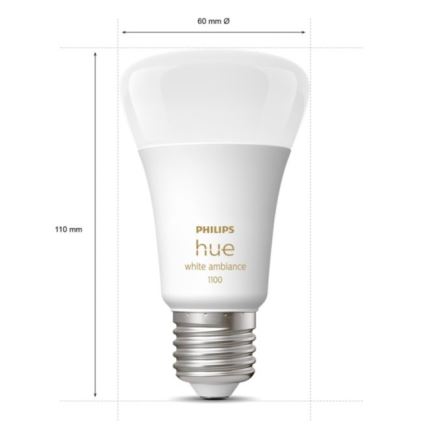 Стартов комплект Philips Hue White Ambiance 3xE27/11W 2200-6500K + Hue bridge и диммер превключвател