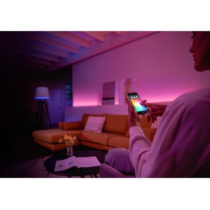 Основен комплект Philips Hue WHITE AND COLOR AMBIANCE 2xE27/9W/230V 2000-6500K + Hue bridge