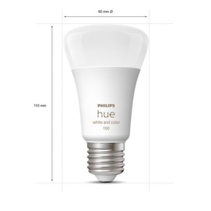 Основен комплект Philips Hue WHITE AND COLOR AMBIANCE 2xE27/9W/230V 2000-6500K + Hue bridge