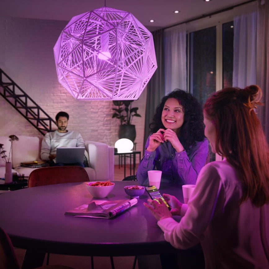Стартов комплект Philips Hue WHITE AND COLOR AMBIANCE 3xE27/9W 2000-6500K + устройство за свързване