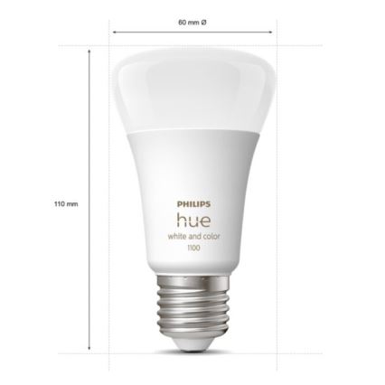Стартов комплект Philips Hue WHITE AND COLOR AMBIANCE 3xE27/9W 2000-6500K + устройство за свързване