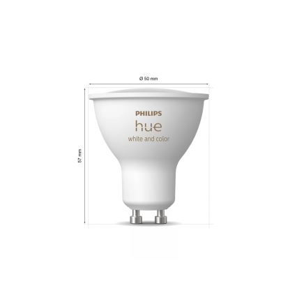 Стартов комплект Philips Hue WHITE AND COLOR AMBIANCE 3xGU10/4,2W 2000-6500K + устройство за свързване