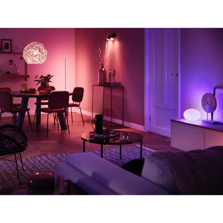 Стартов комплект Philips Hue WHITE AND COLOR AMBIANCE 2xE27/9W/230V 2200-6500K + умен контакт, Hue bridge и димерен ключ