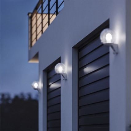 STEINEL 005917 - Екстериорен аплик със сензор L585S 1xE27/60W бял IP44