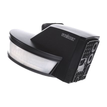 STEINEL 034979 - Екстериорен сензор за движение SenslQ S черен IP54 + дистанционно управление
