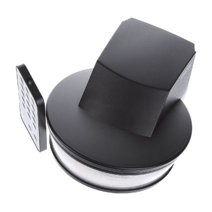 STEINEL 034979 - Екстериорен сензор за движение SenslQ S черен IP54 + дистанционно управление