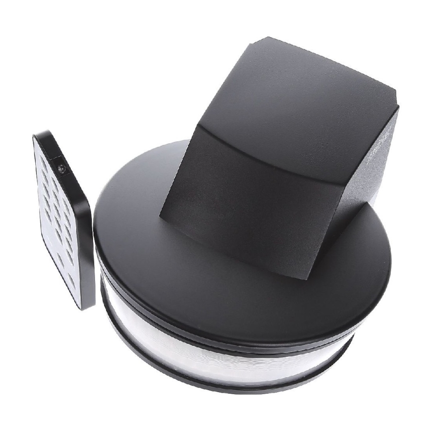 STEINEL 034979 - Екстериорен сензор за движение SenslQ S черен IP54 + дистанционно управление