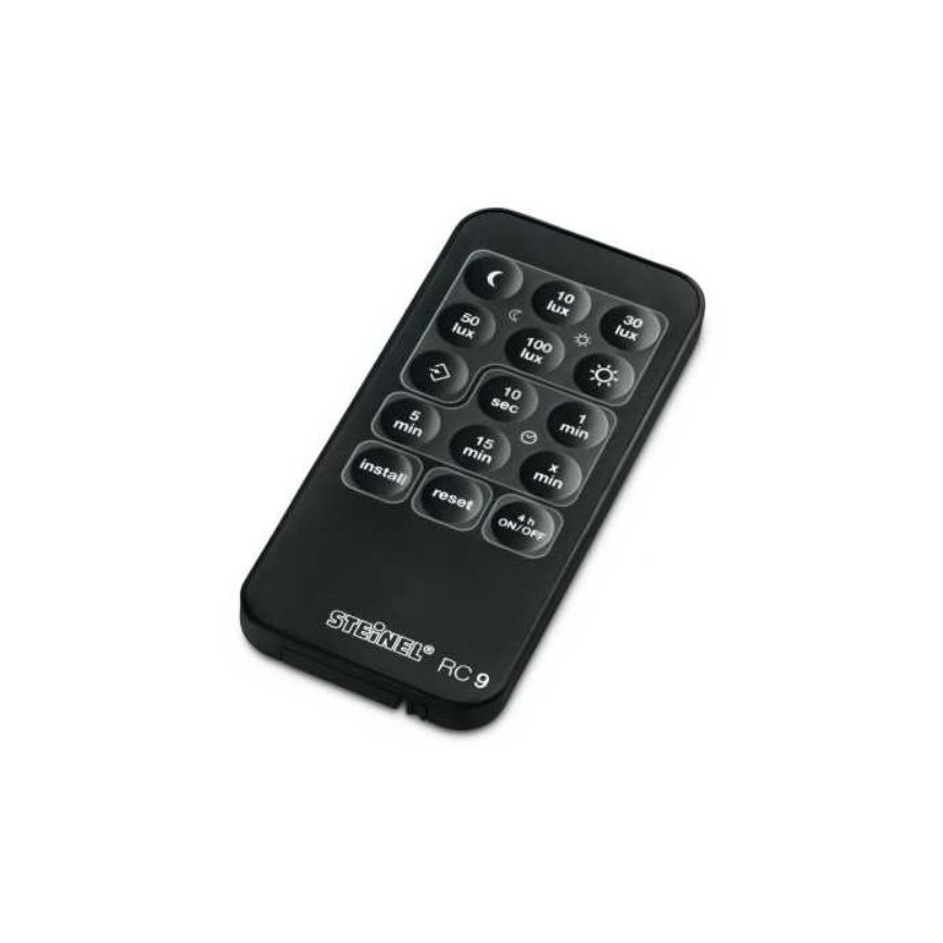 STEINEL 034979 - Екстериорен сензор за движение SenslQ S черен IP54 + дистанционно управление