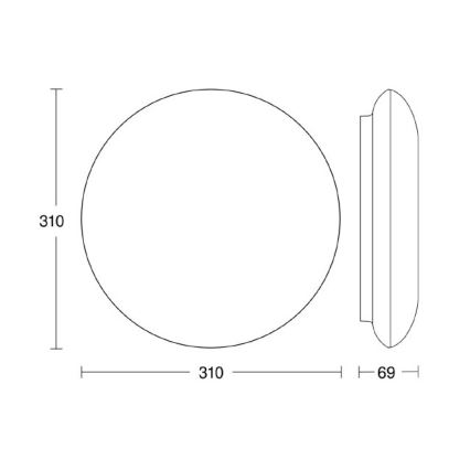 Steinel 035440 - LED Екстериорна лампа със сензор QUATTRO LED/10W/230V IP54
