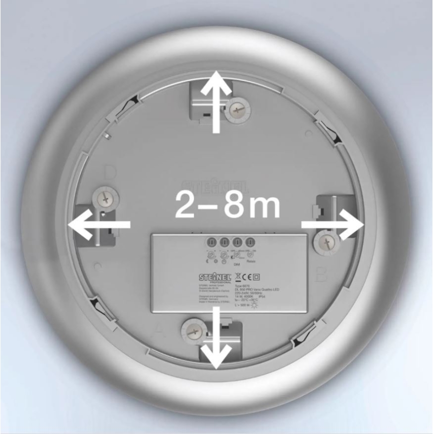 Steinel 035440 - LED Екстериорна лампа със сензор QUATTRO LED/10W/230V IP54
