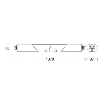 Steinel 052904 - LED Техническа флуоресцентна лампа RS LED / 30W / 230V IP66 4000K