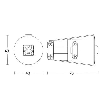 Steinel 053871 - Детектор за присъствие IR Quattro Micro 6м DALI-2 IP65 бял