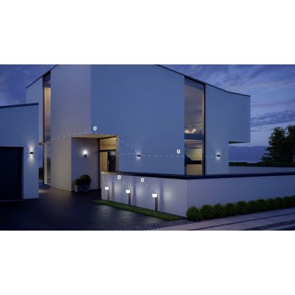 Steinel 055479 - LED Димируема екстериорна лампа със сензор CUBO LED/9,5W/230V IP44 антрацит