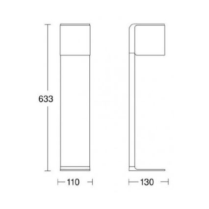 Steinel 055479 - LED Димируема екстериорна лампа със сензор CUBO LED/9,5W/230V IP44 антрацит