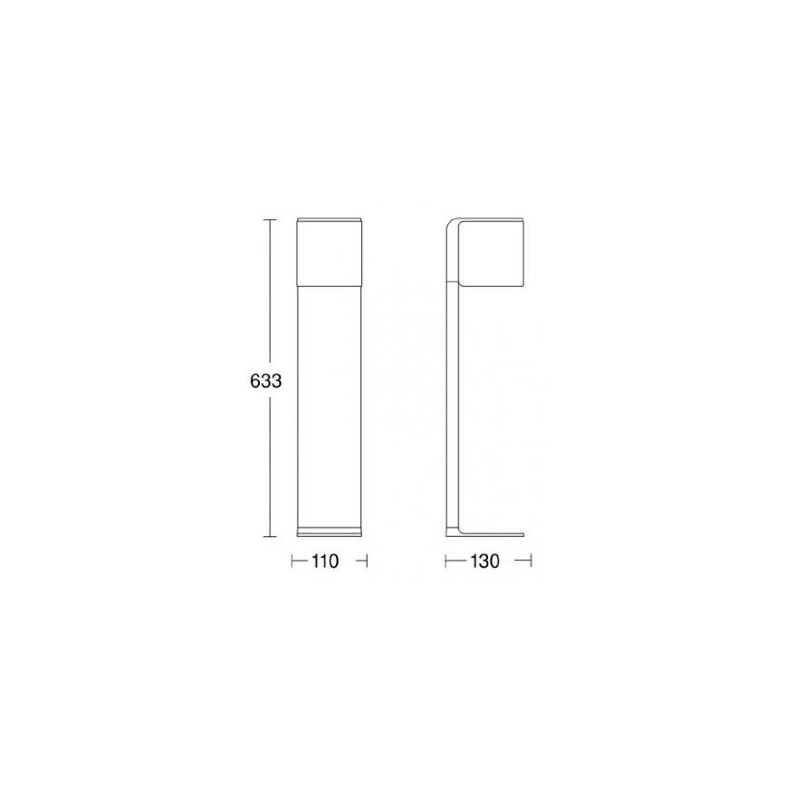 Steinel 055479 - LED Димируема екстериорна лампа със сензор CUBO LED/9,5W/230V IP44 антрацит