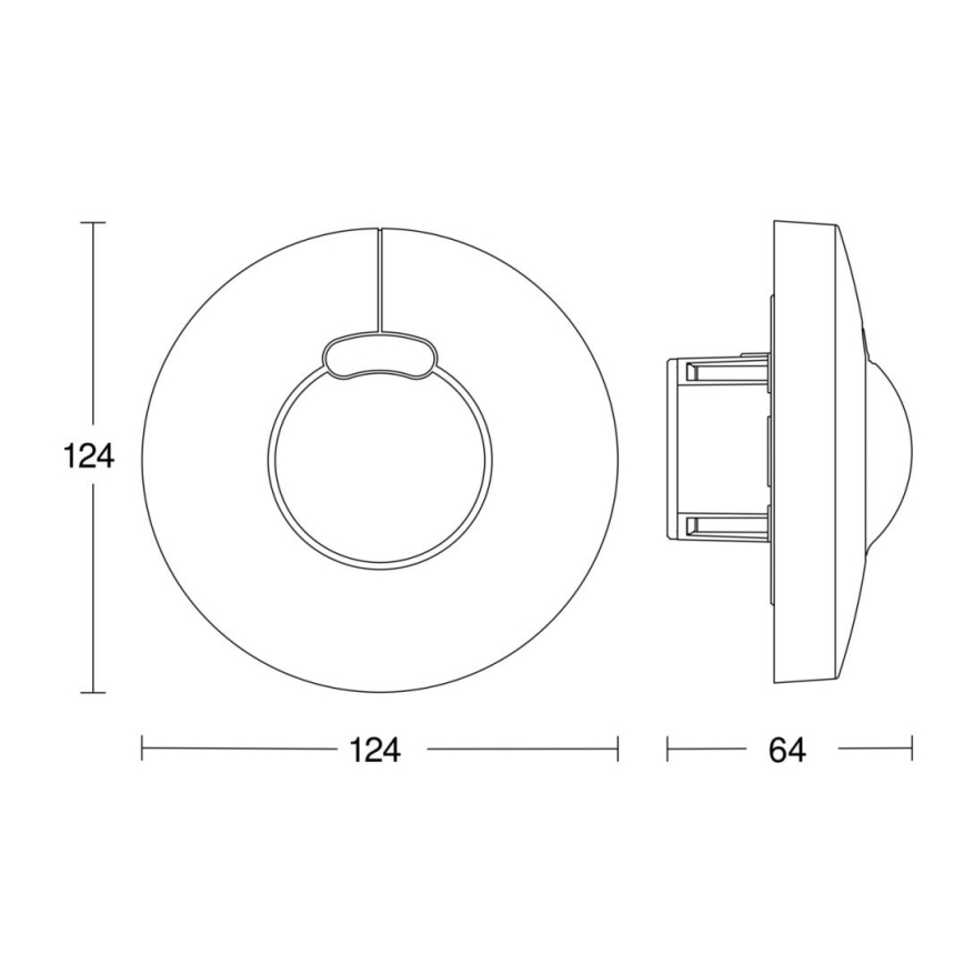 Steinel 057343 - Сензор за движение HF 3360 DALI-2 IP20 кръгъл бял