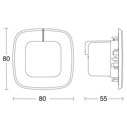 Steinel 057510 - Детектор за присъствие IR Quattro SLIM XS 4м DALI-2 бял