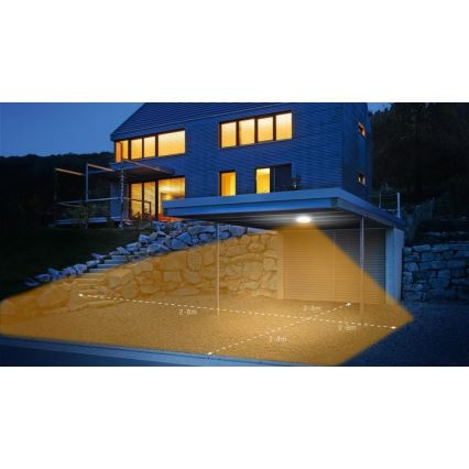 Steinel 057602 - LED Екстериорна лампа със сензор QUATTRO LED/9,8W/230V 3000K IP54