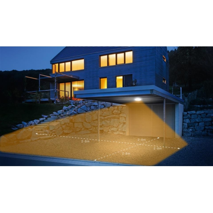 Steinel 057602 - LED Екстериорна лампа със сензор QUATTRO LED/9,8W/230V 3000K IP54