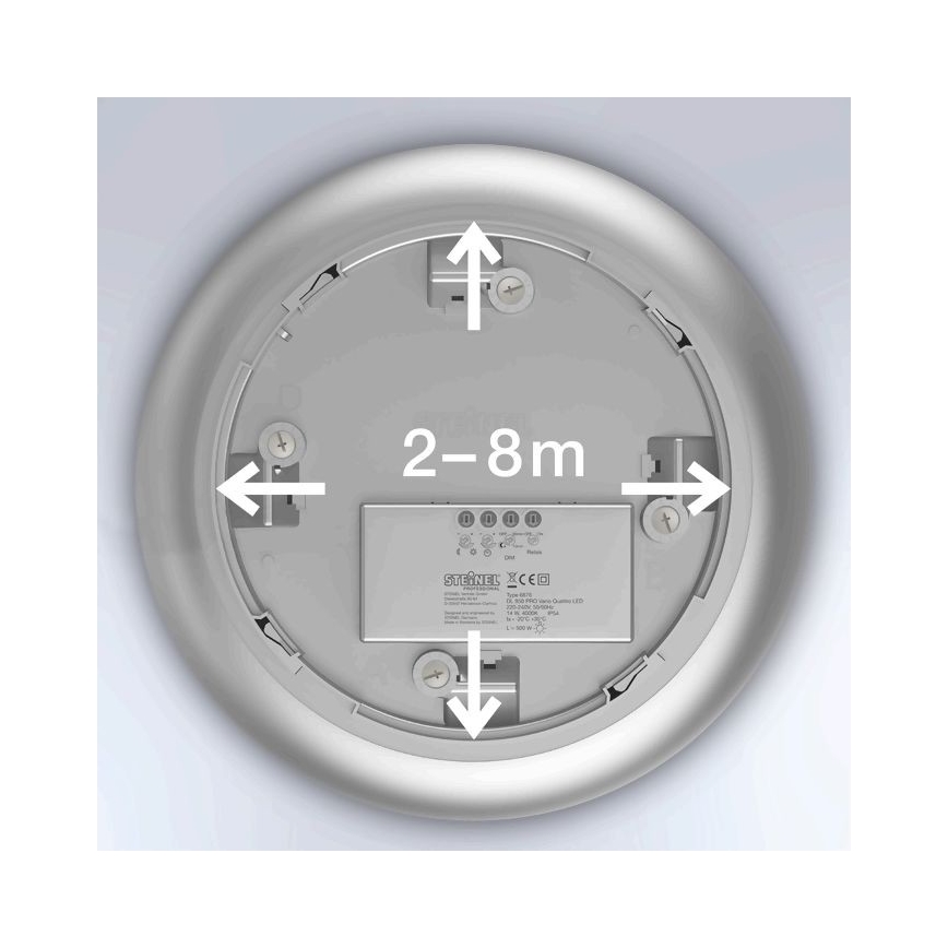 Steinel 057602 - LED Екстериорна лампа със сензор QUATTRO LED/9,8W/230V 3000K IP54