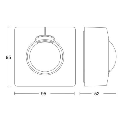 Steinel 058210 - Сензор за движение HF 3360 V3 KNX IP54 квадратен бял