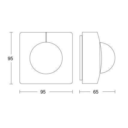 Steinel 058258 - Сензор за движение IS 345 V3 KNX IP54 квадратен бял