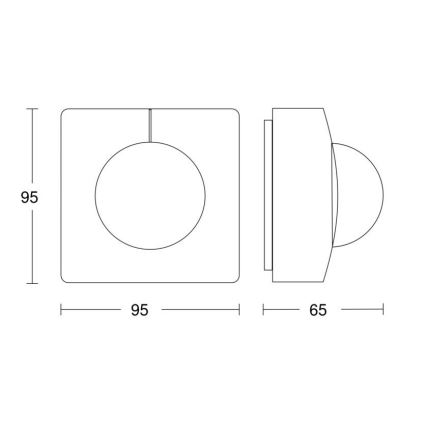 Steinel 058364 - Сензор за движение IS 3360 MX Highbay V3 KNX IP54 квадратен бял