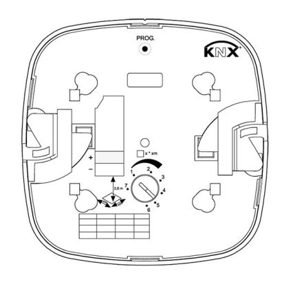 Steinel 058487 - Детектор за присъствие IR Quattro 8м V3 KNX бял