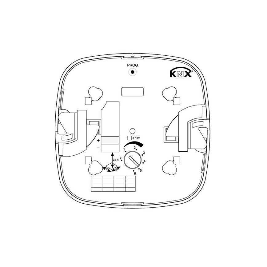 Steinel 058487 - Детектор за присъствие IR Quattro 8м V3 KNX бял