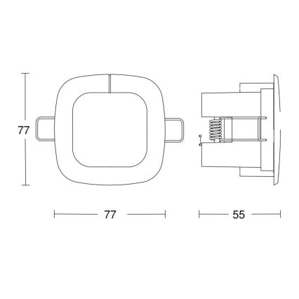 Steinel 058494 - Детектор за присъствие IR Quattro SLIM 4м V3 KNX бял