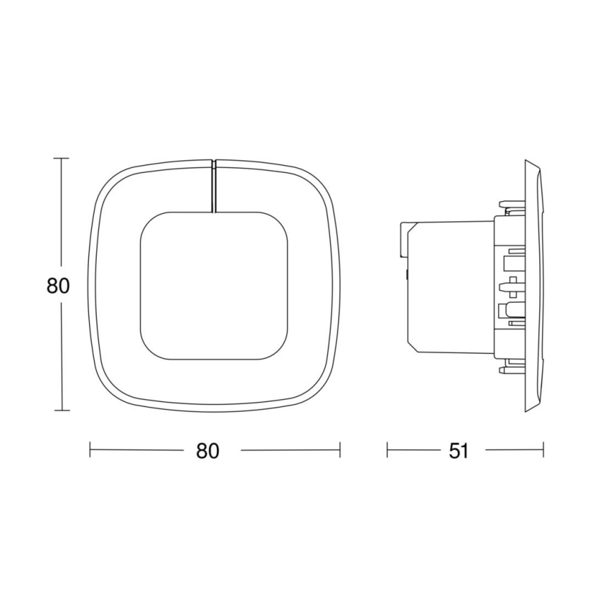 Steinel 058500 - Детектор за присъствие IR Quattro SLIM XS V3 KNX бял