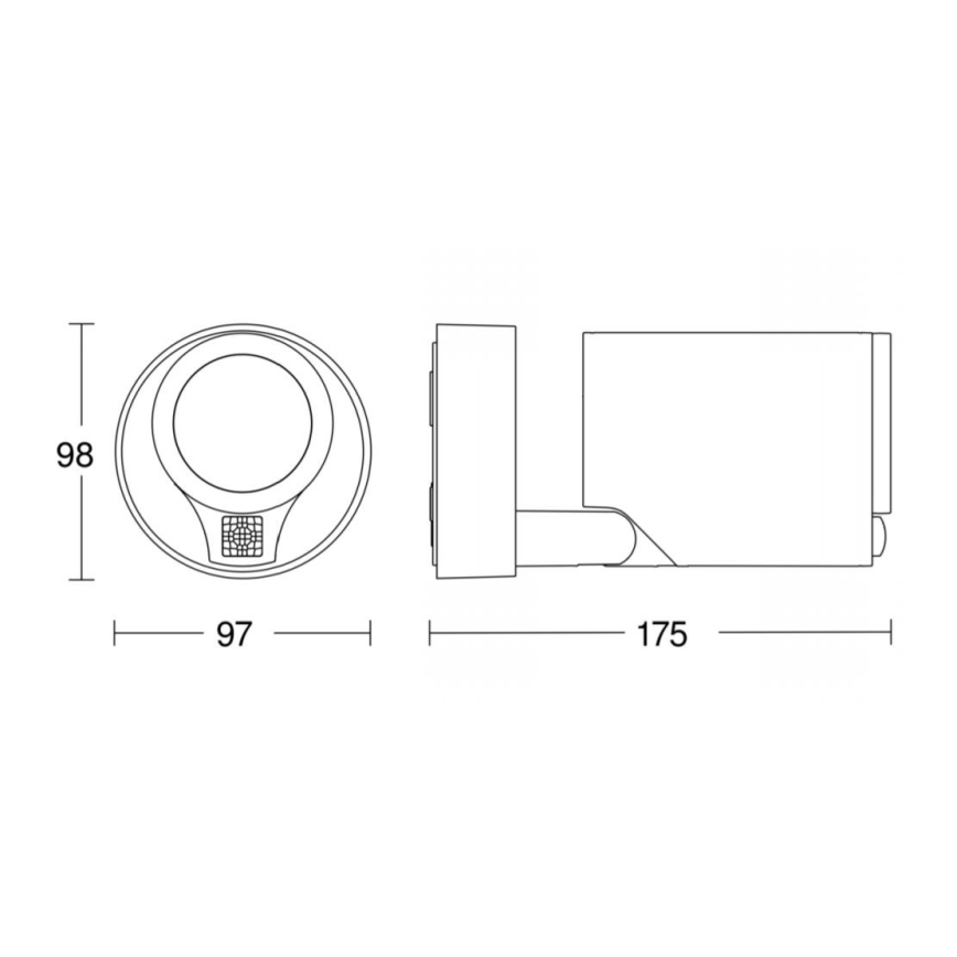 STEINEL 058630 - LED Екстериорен аплик със сензор SPOT ONE 1xGU10/7W/230V IP44