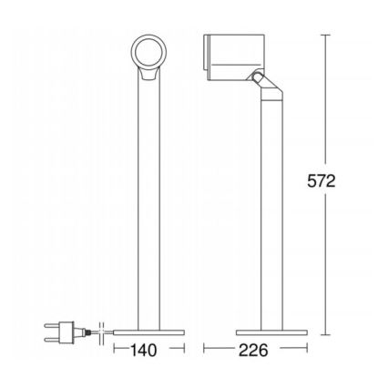 STEINEL 058661 - LED Екстериорна лампа със сензор SPOT WAY 1xGU10/7W/230V IP44
