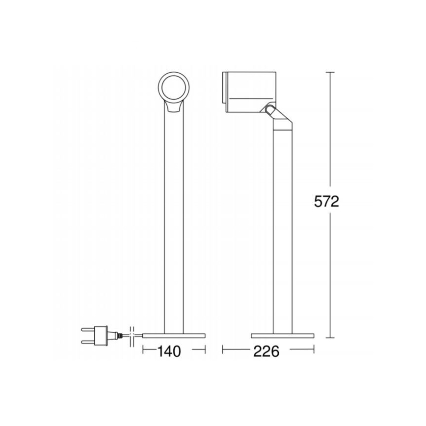 STEINEL 058661 - LED Екстериорна лампа със сензор SPOT WAY 1xGU10/7W/230V IP44