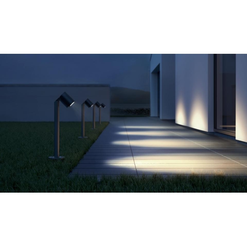 Steinel 058678 - LED Екстериорна лампа със сензор за здрач SPOT WAY 1xGU10/7,86W/230V IP44 антрацит