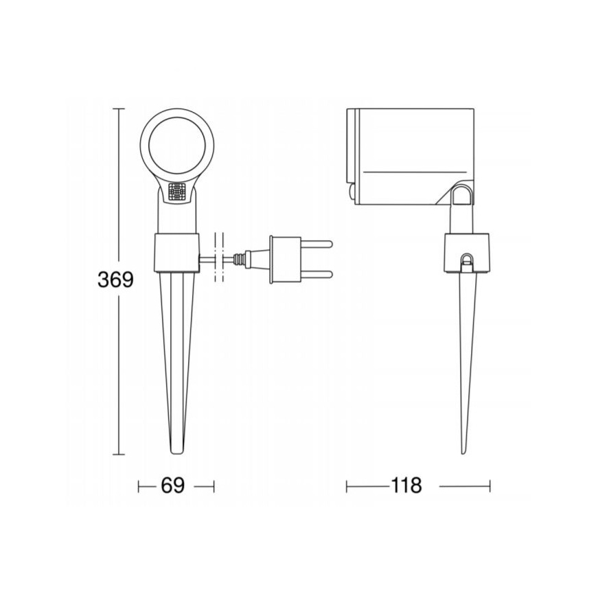 STEINEL 058685 – LED Екстериорна лампа със сензор SPOT GARDEN 1×GU10/7W/230V IP44