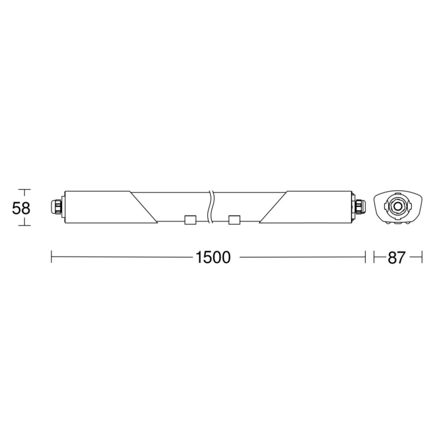 Steinel 058715 - LED Индустриална лампа със сензор и авариен модул RS PRO 5150 SC EM LED/42W/230V IP66 4000K